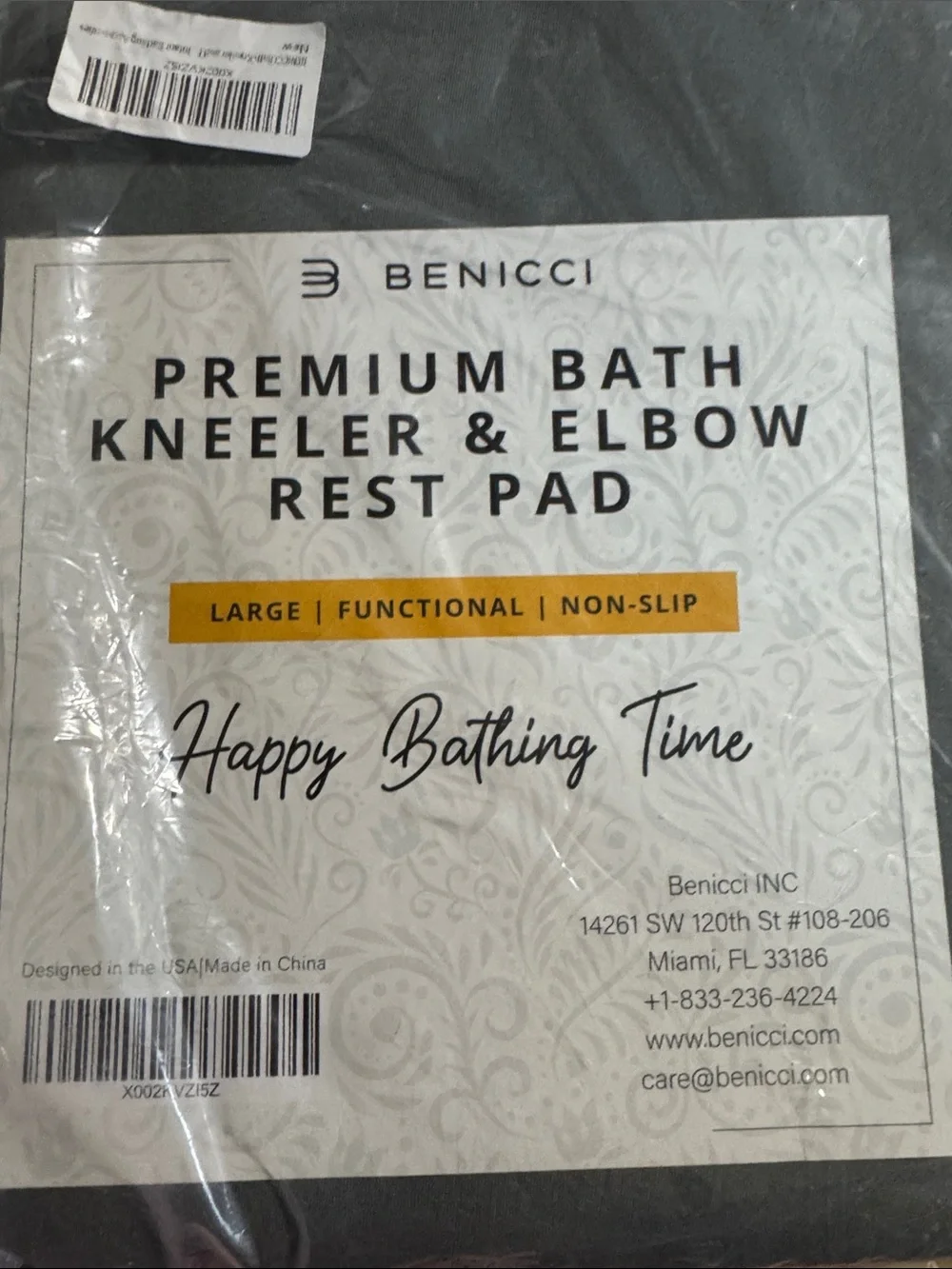Premium Bath Kneeler & Elbow Rest Pad - Gray